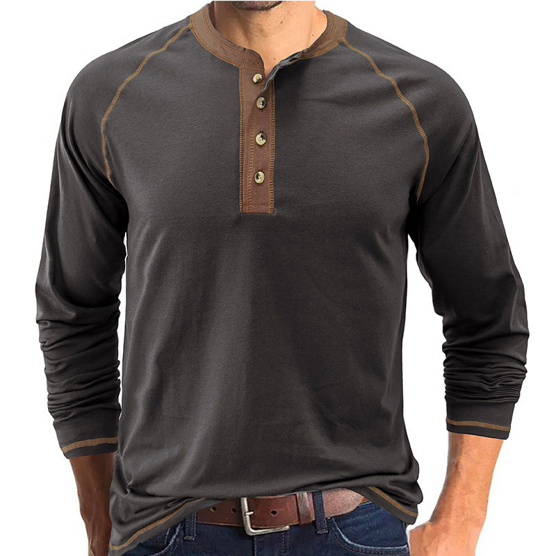 Soft Cotton Henley T-Shirt
