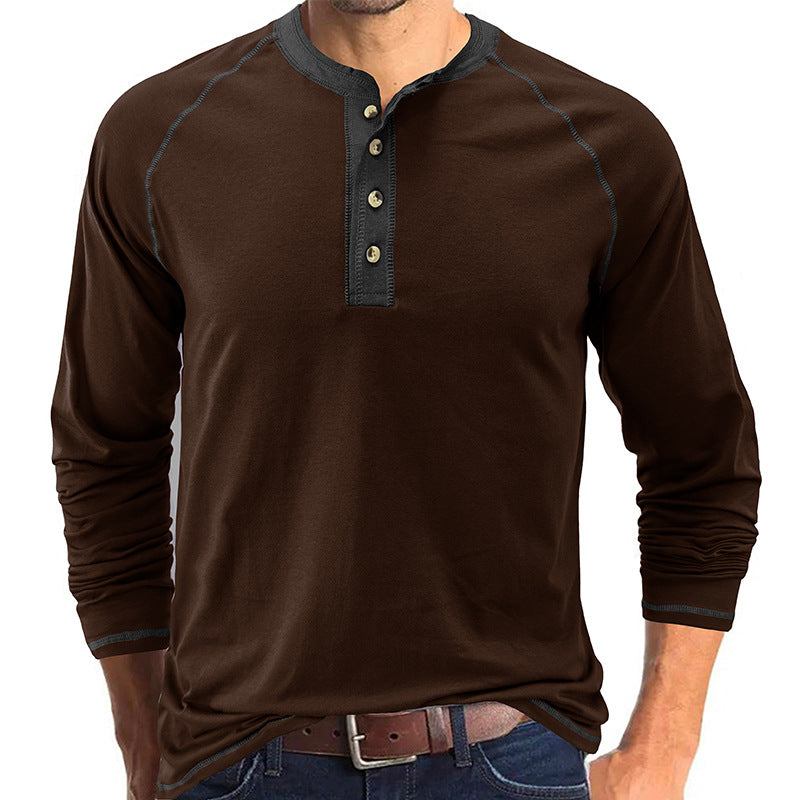 Soft Cotton Henley T-Shirt