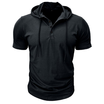 Abbott Short Sleeve Hooded Henley T-Shirt
