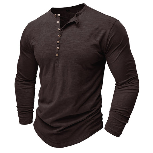 Cotton Long Sleeve Henley
