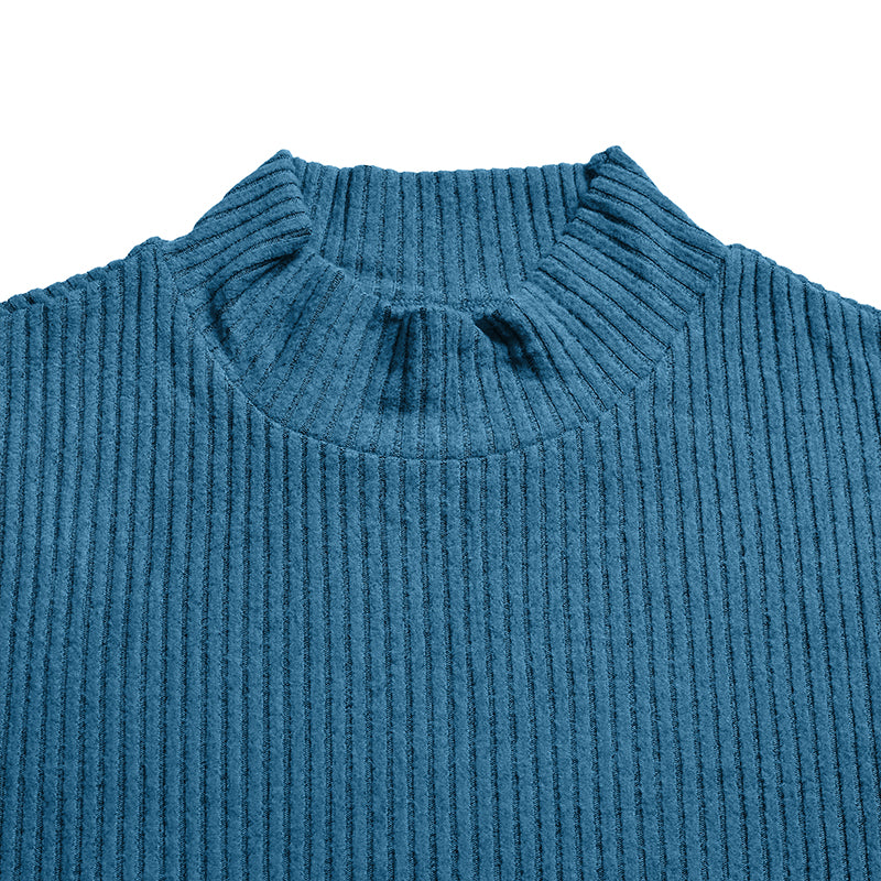AJAY Mock Neck Long Sleeve Top